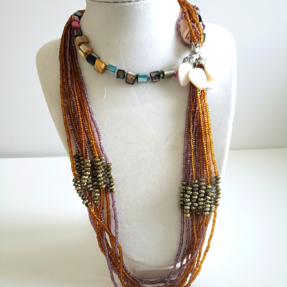 Gorgeous Bead and Colored Stone Necklace